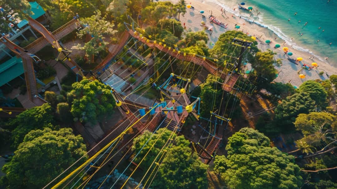 Adrenalina i zabawa w parku linowym Dębki nad morzem - atrakcje